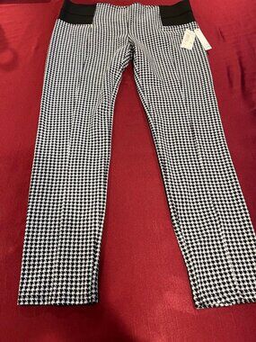 Joe B Black & White Checked Pants XL